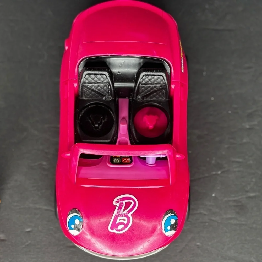 Fisher Price Little People BARBIE Talking CAR Tested And Working & 3 Figures